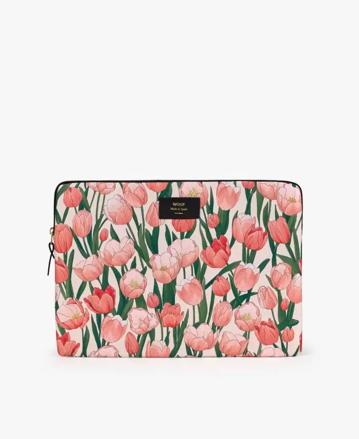 Housse pour ordinateur portable 15/16 pouces fleurs tulip - OFEMININE